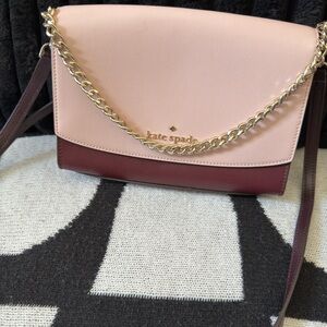 Kate Spade Blush and Burgundy Crossbody Bag